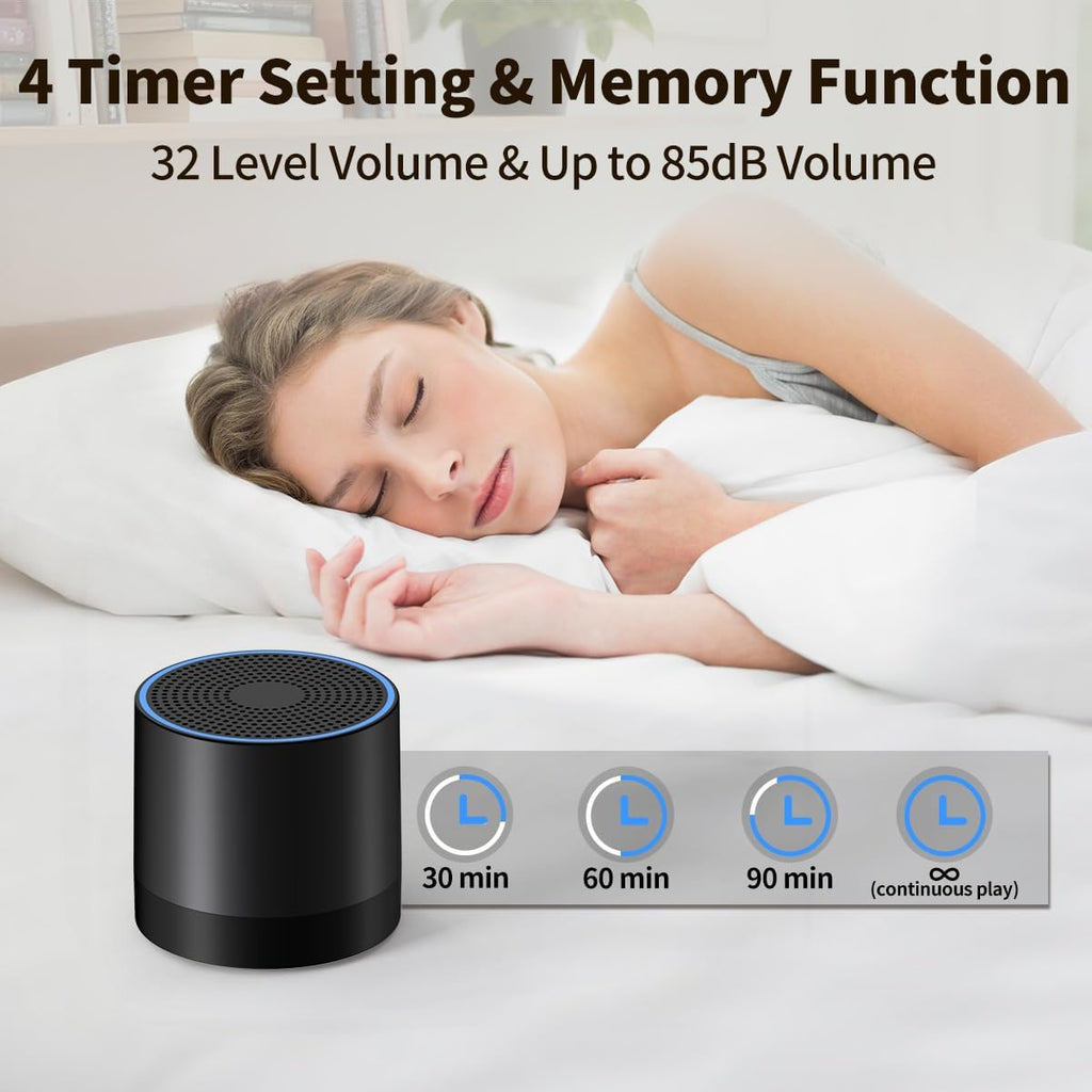 Hushingwhitenoisemachine Portable Mini White Noise Machine Sound Machine with 30 Soothing Sounds for Newborn Kids Adults Rechargeable Sleep…