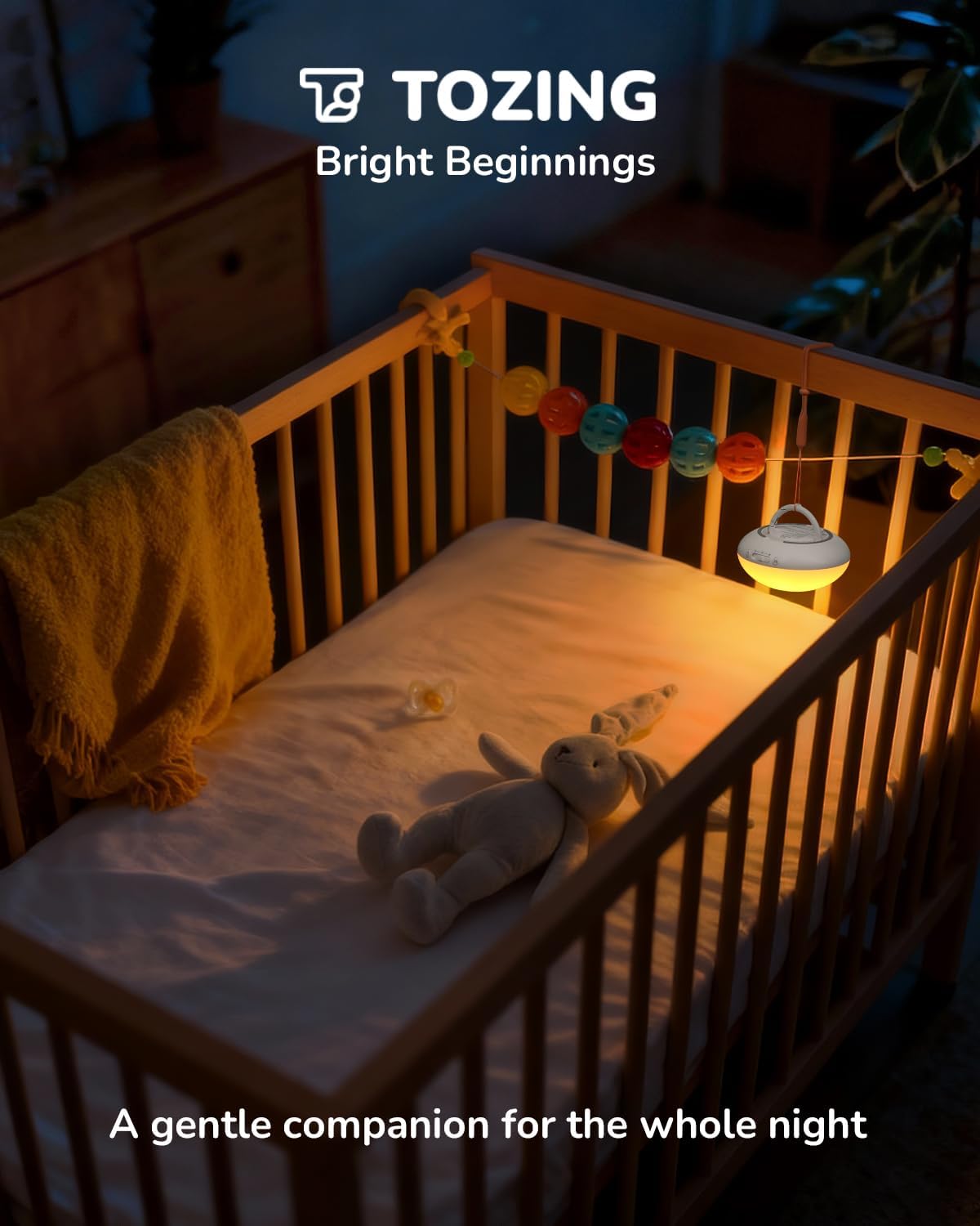 Tozing Egg Light for Nursery, Portable Baby Night Light for Breastfeeding, Rechargeable Baby Nightlight with Timer, Dimmable Battery Powere…