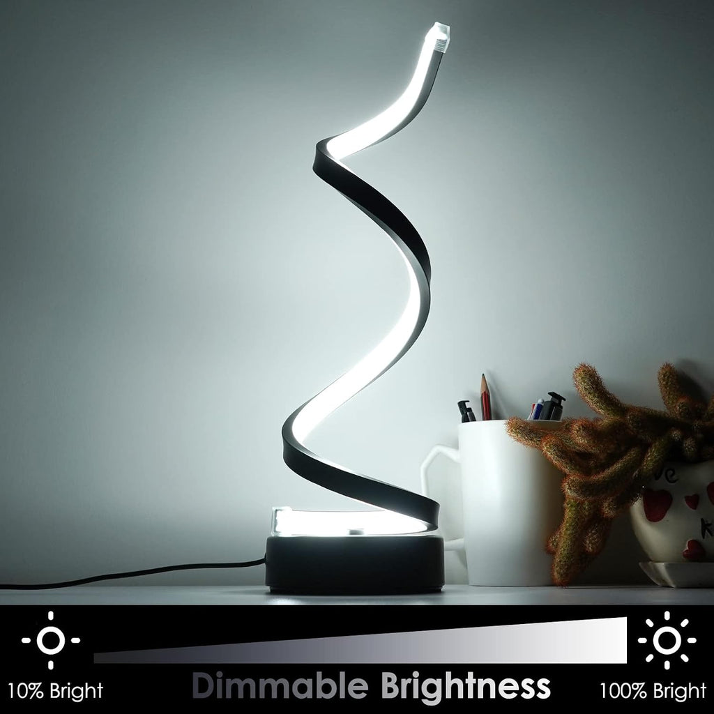 NUÜR Table Lamps for Living Room Set of 2, Black Dimmable LED Lamp, Small Bedside Lamps, Nightstand Lamp for Bedroom Office Home Living Room