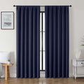 Gwine Navy Blue Blackout Curtains for Bedroom 84 inches Long 2 Panels Set, Solid Noise Reducing Thermal Insulated Blackout Curtains for…