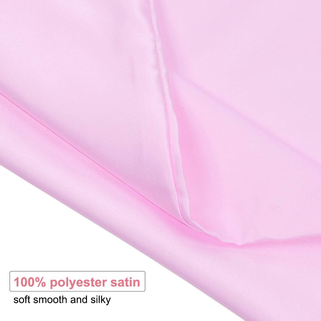 uxcell King Satin Pillowcase with Zipper, Super Soft and Luxury, Silky Pillow Cases Covers Set of 2, 21"x37", Pink