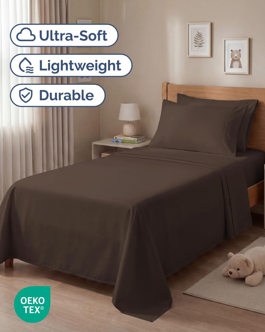 Twin 4 Piece Sheet Set - Comfy, Breathable & Cooling - Soft Hotel Luxury Bedding for Women, Men, Kids, Teens & Children - 1 Flat & 1…