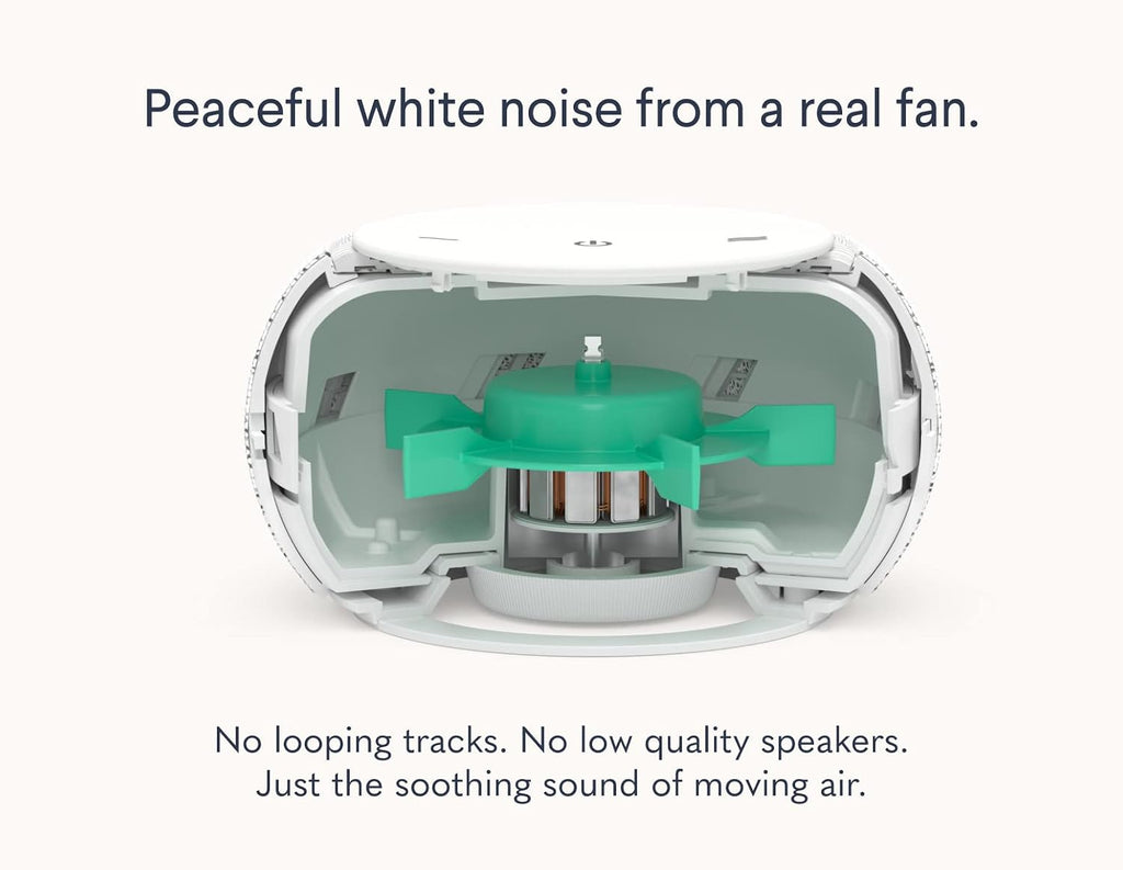 Snooz Pro White Noise Sound Machine - Natural Fan Noise, Non-Looping Sound, App Scheduler - Travel Case Included, for Adults & Ba…