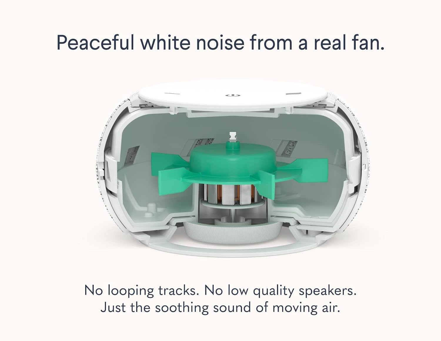 Snooz Pro White Noise Sound Machine - Natural Fan Noise, Non-Looping Sound, App Scheduler - Travel Case Included, for Adults & Ba…