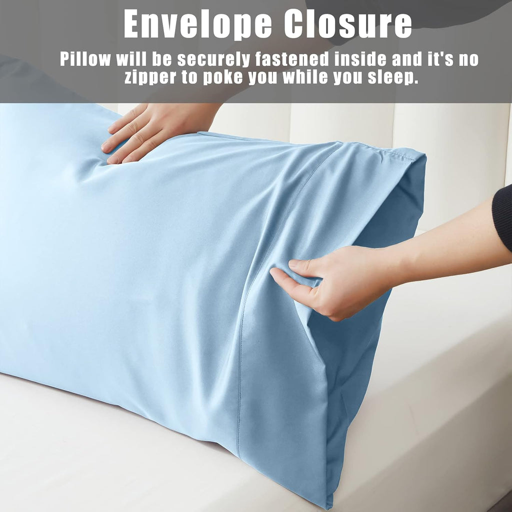Pillow Cases Queen Size 2 Pack, Bamboo Rayon Pillowcases with Envelope Closure, Cooling Breathable Pillow Case for Hot Sleepers & Night…