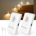 Rechargeable Battery Night Light with Motion Sensor, Wireless, Magnetic & Dimmable Stair Light, Portable Mini 3000K Warm White Stick-on…