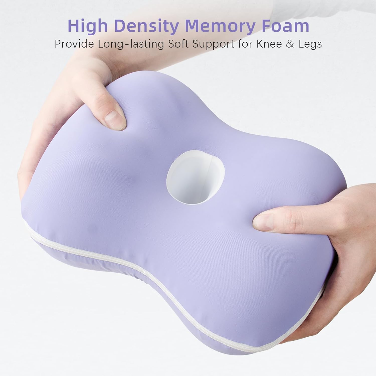 Knee Pillow for Side Sleepers - Cooling Pillow Between Legs for Side Sleeping - Memory Foam Knee Pillow with Strap for Hip Pain & Spine…