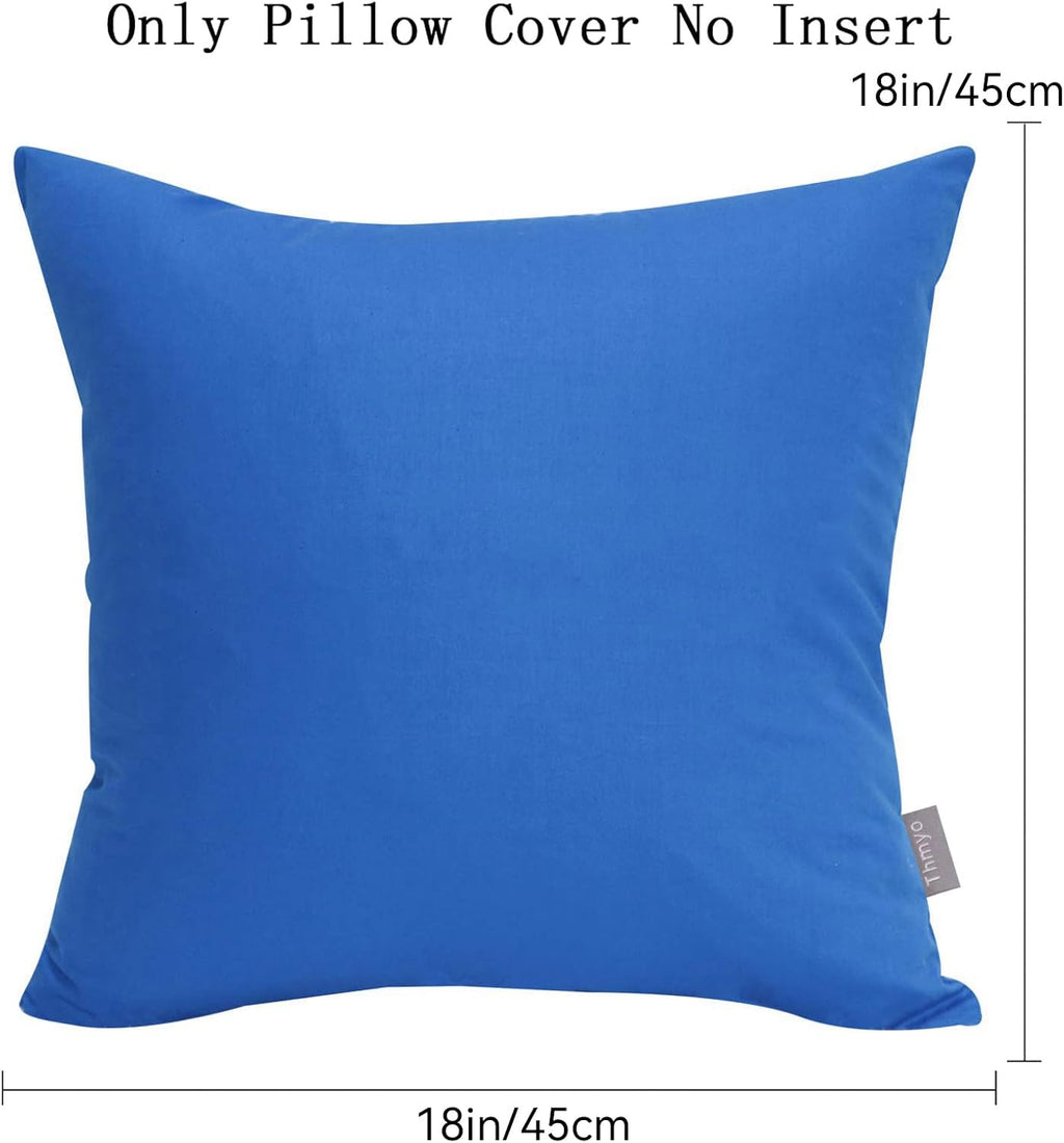 Thmyo 4-Pack 100% Cotton Comfortable Solid Decorative Throw Pillow Case Square Cushion Cover Pillowcase Sublimation Blank Pillow Covers DIY…