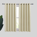 NICETOWN Room Darkening Curtain Panels for Cafe, Thermal Insulated Grommet Room Darkening Draperies/Drapes for Window (Beige, 2 Panels…