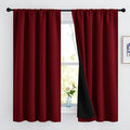 Nicetown 100% Blackout Curtain Panels, Thermal Insulated Black Liner Curtains for Kitchen, Noise Reducing & Cold Blocking Drapes for Window…