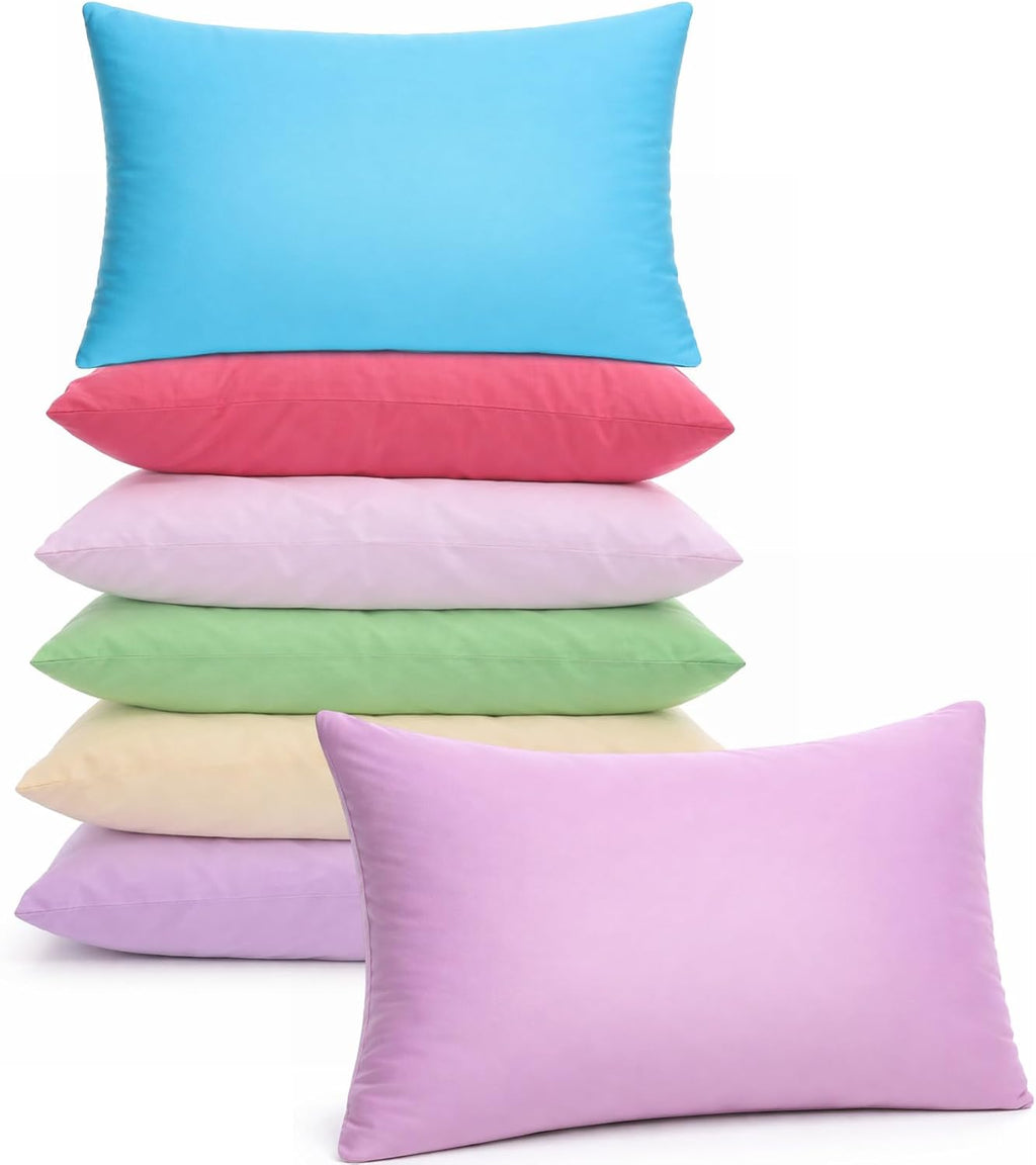 Kigley 6 Pack Mini Pillows for Daycare 9.1 x 13.8'' Small Travel Soft Breathable Cotton Pillow for Kids School Nap Travel Pet Neck Lumbar…