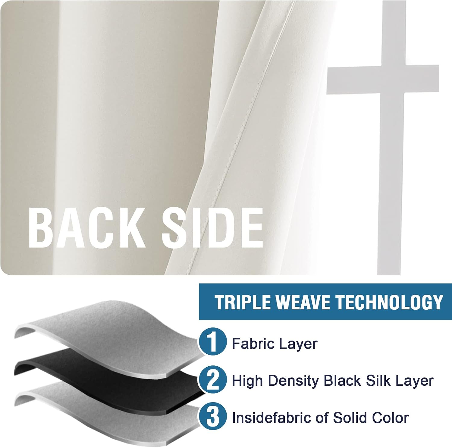 H.VERSAILTEX Light Reducing Curtains Thermal Insulated Window Treatment Panels Room Darkening Privacy Assured Drapes for Living…