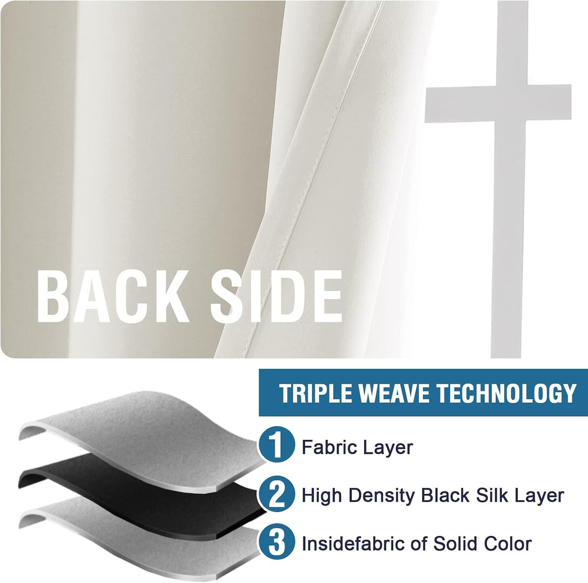 H.VERSAILTEX Light Reducing Curtains Thermal Insulated Window Treatment Panels Room Darkening Privacy Assured Drapes for Living…