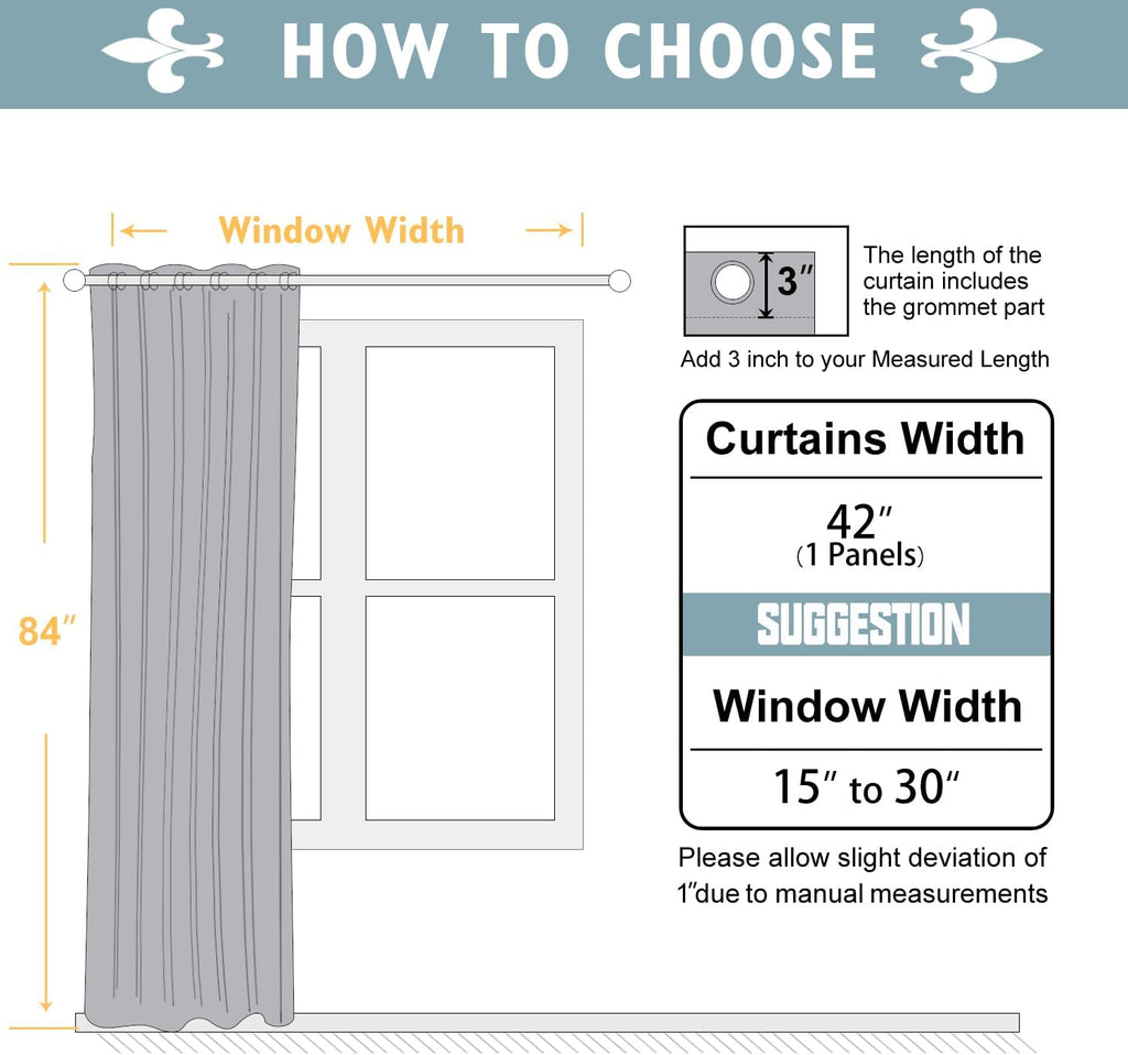 ChrisDowa Grommet Blackout Curtains for Bedroom - Thermal Insulated Room Darkening Curtains for Living Room (1 Panel Set, Stone Blue, 42W x…