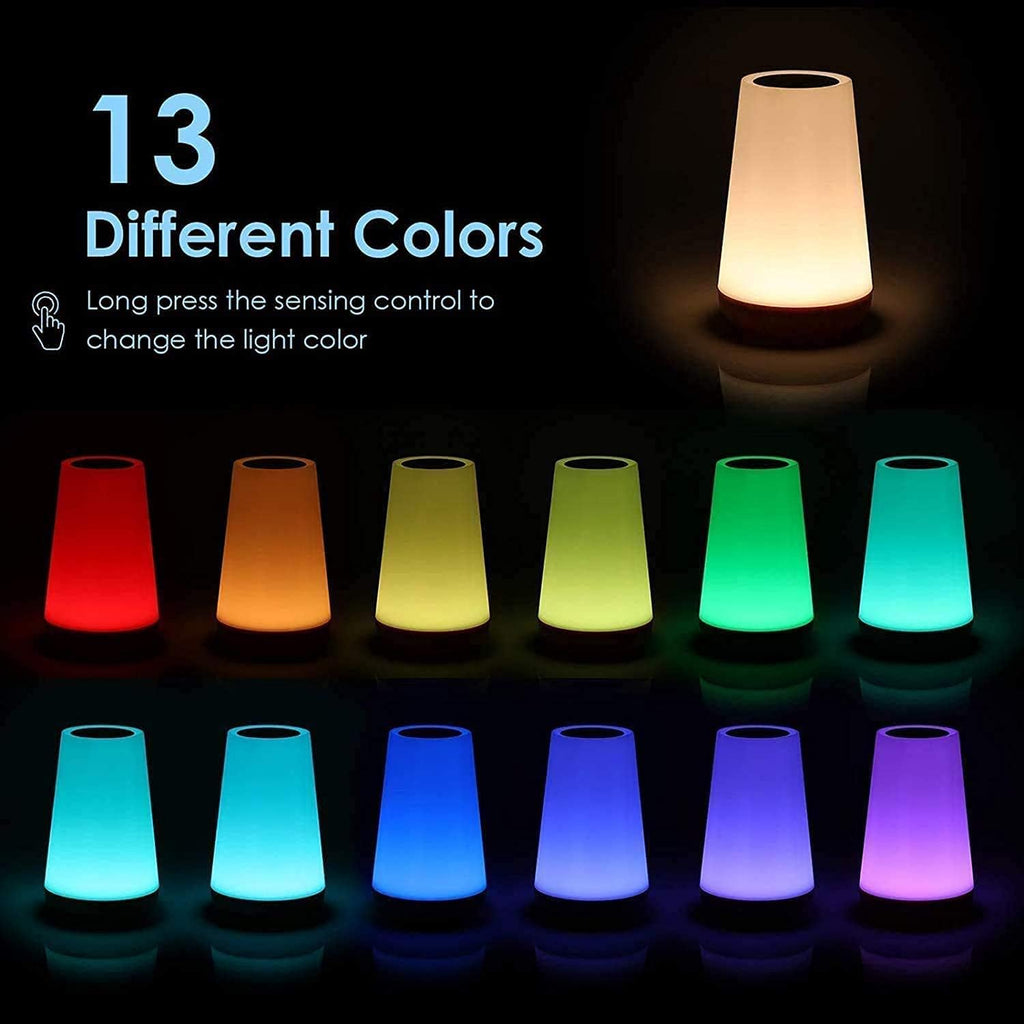Kids Touch Night Light: Dimmable LED Bedside Lamp Eye-Caring Soft Warm USB Rechargeable Portable for Home Bedroom Living Room Camping