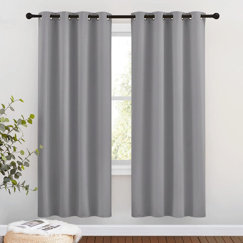 Nicetown Blackout Window Curtains & Drapes 72" Long - Grommet Top Room Darkening Thermal Insulated for Bedroom/Living Room (2 Panels, 46 x…