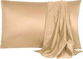 uxcell 2 Pack Silk Satin Pillowcase for Hair and Skin, Cool, Silky, Soft Breathable Pillow Cases Standard Size 20x26 Inch Sateen Pillowcase…