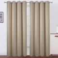 Lemomo Blackout Curtains 52 x 120 Inch Long Beige Curtains Set of 2 Panels Room Darkening Curtains for Bedroom and Living Room 120 Inch sil…