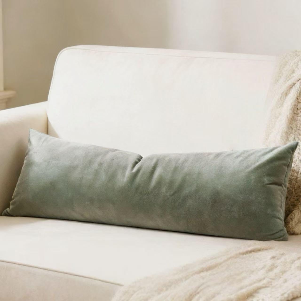 Slow Cow Rectangular Pillow Cover Pillowcase Decorative Lumbar Throw Pillow Cover for Couch Sofa 12 x 33 Inches