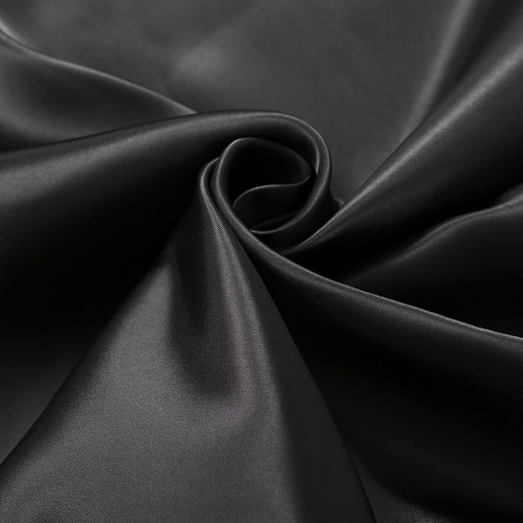 Lcbd Satin Body Pillow Case for Hair and Skin, Black Silk Satin Body Pillowcase Cover, 20x54 Body Cooling Pillow Cover with Envelope Closur…