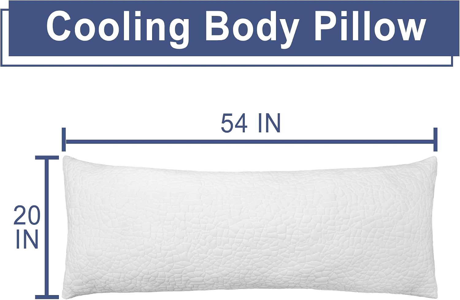 Dwcn Adjustable Body Pillow for Adults - 20x54 Inch Shredded Memory Foam Body Pillow with Removable & Washable Pillowcase, Full Body Suppor…