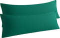 Ntbay Body Pillow Cases Set of 2, 2 Pack Brushed Microfiber 20x54 Pillow Cases, Soft, Wrinkle, Fade, Stain Resistant Dark Green Pillow Case…