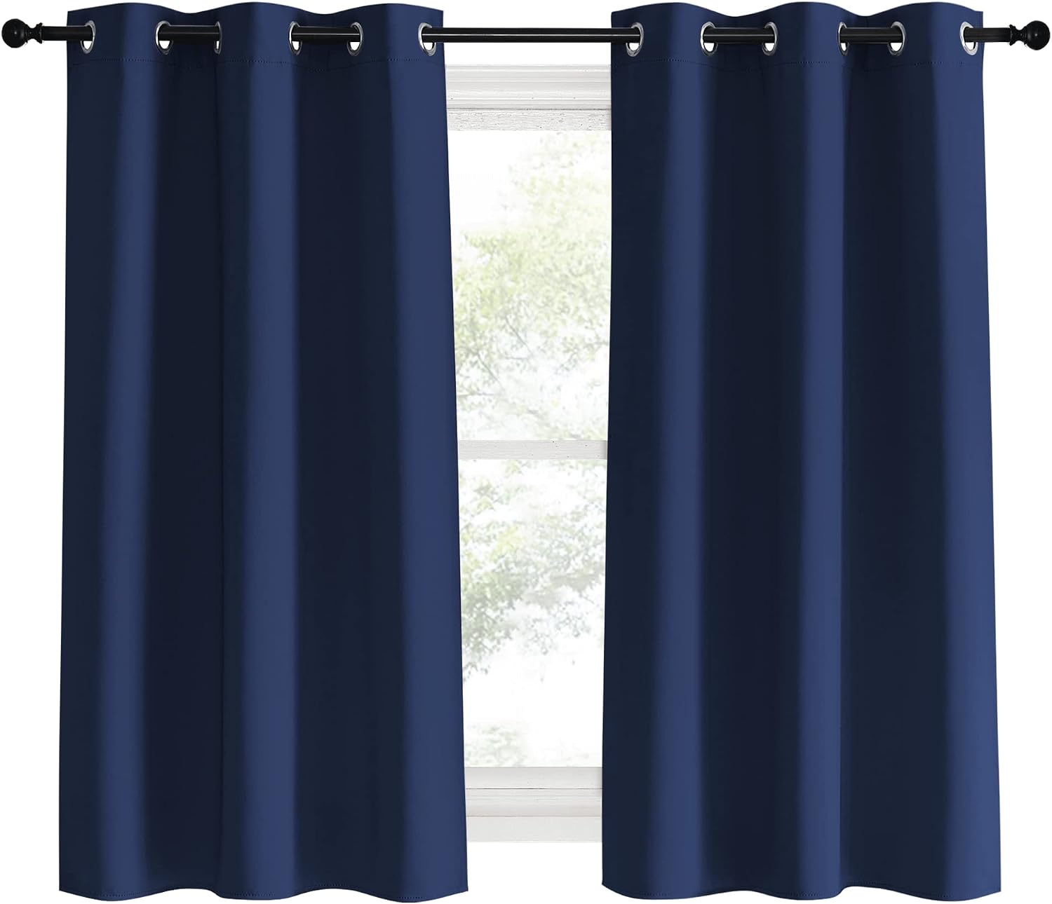 NICETOWN Blackout Draperies Curtains, Navy, 1 Pair, 42 x 60 Inch, All Season Thermal Insulated Solid Grommet Top Blackout Curtains/Drapes…