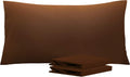 Ntbay King Pillowcase Set - 2 Pack Brushed Microfiber 20x36 Pillowcases - Soft, Wrinkle-Free, Fade-Resistant, Stain-Resistant, Brown Pillow…