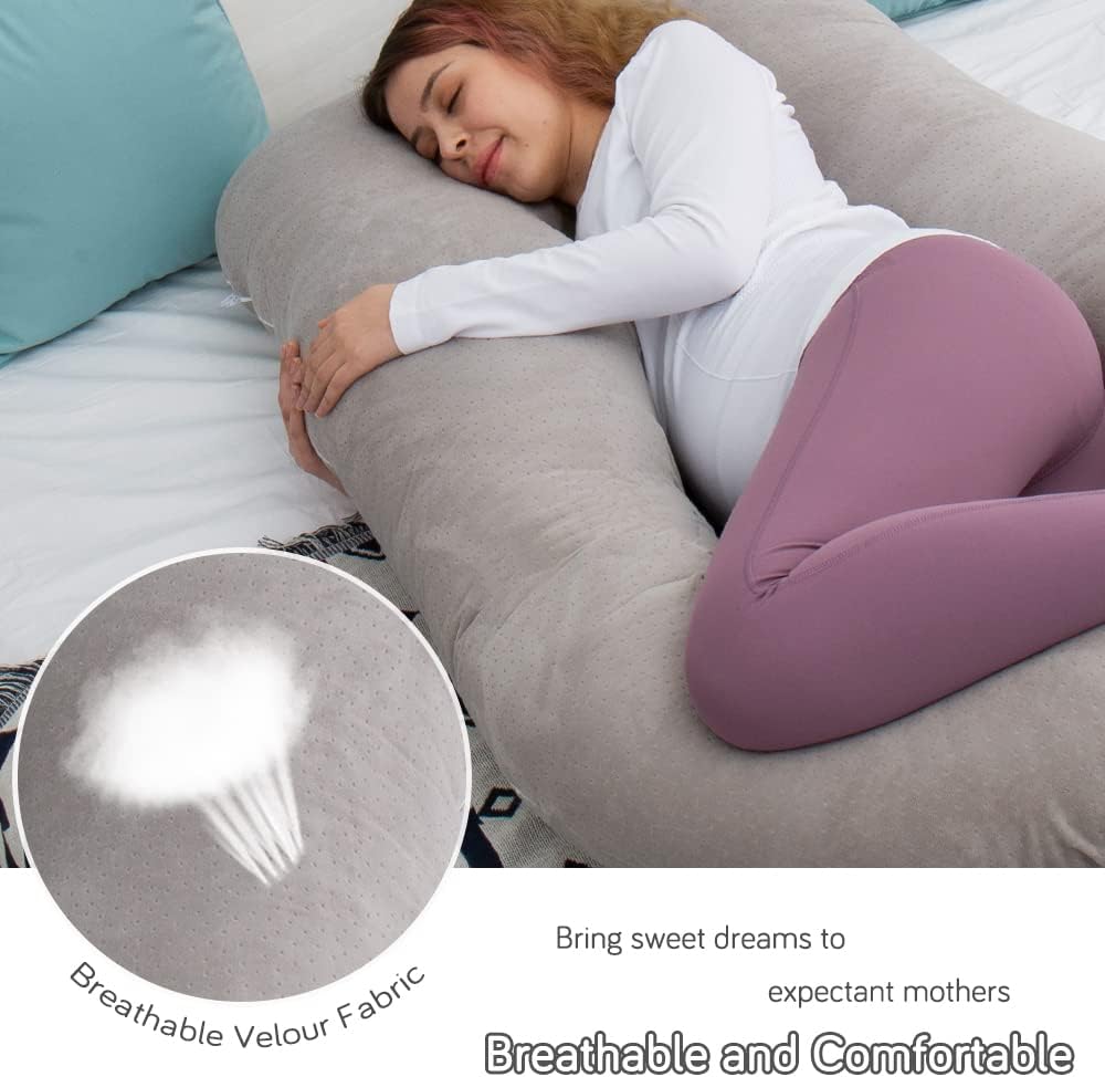 60 Inch Pregnancy Pillows for Sleeping, Extra Large U Shaped Body Pillow, Pregnancy Pillow, Maternity Pillow for Pregnant Women with…
