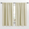 Nicetown Small Window Curtains for Kitchen, Home Decoration Room Darkening Curtains for Laundry, Cupboard (Beige, 52" Wide x 54" Long per P…