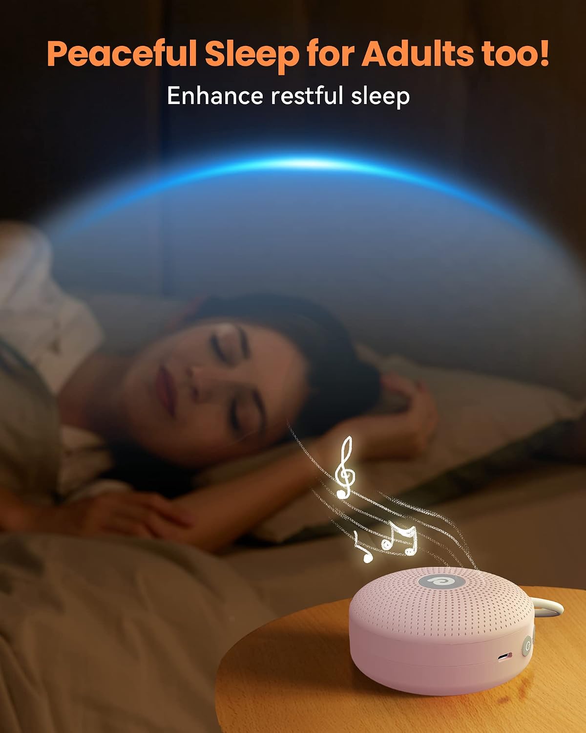 Dreamegg Sound Machine - Portable Sound Machine for Baby Adult, Features Powerful Battery, 21 Soothing Sound, Noise Canceling for Office &…