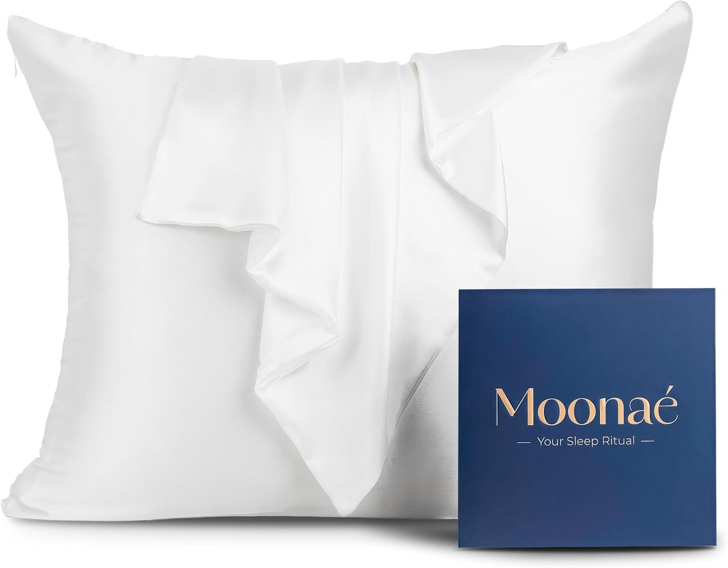 Mulberry Silk Pillowcase – Pure Silk Pillow Cover for Healthier Hair & Smoother Skin – Soft, Breathable and Temperature-Regulating…