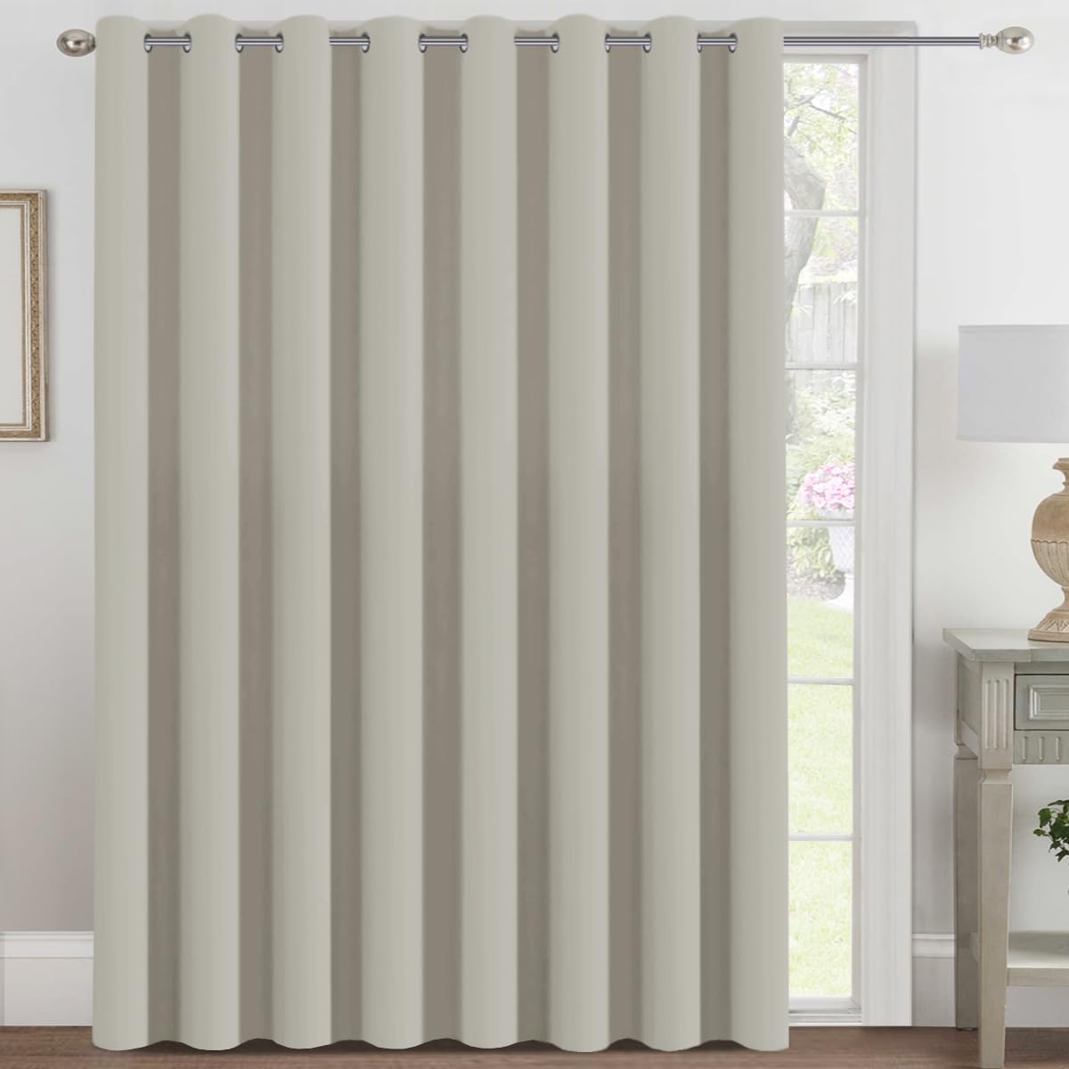 H.VERSAILTEX Blackout Patio Curtains 100 x 96 Inches for Sliding Door Extral Wide Blackout Curtain Panels Thermal Insulated Roo…