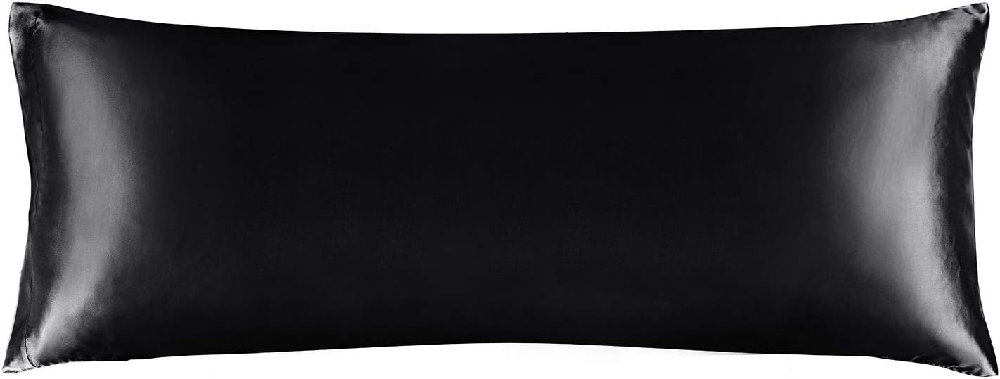 Bedelite Satin Body Pillow Cover, Super Soft and Cooling Body Pillow Pillowcase for Hair and Skin, Breathable Silky Full Long Pillowcase Co…