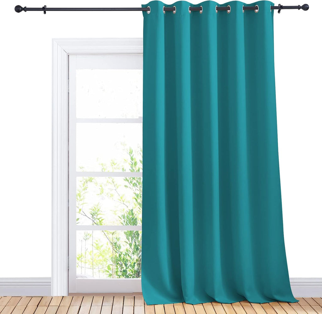 NICETOWN Window Blackout Curtain Panel for Living Room, Peacock Teal, 1 Panel, 70 x 95 inch, Thermal Insulated Blackout Drape/Drapery for…