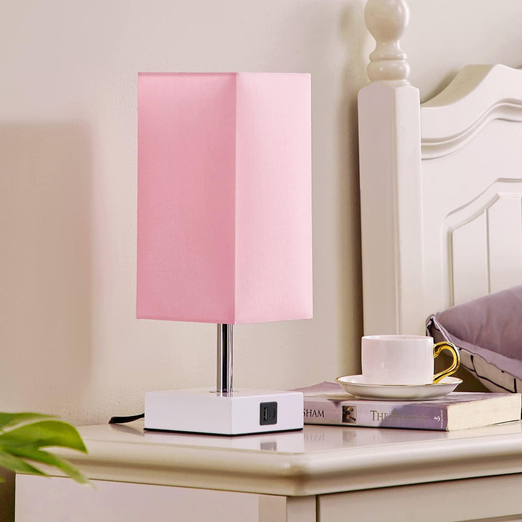 Ambimall Touch Control Table Lamp with 2 USB Charging Ports, 3 Way Touch Lamps Beside Desk, Nightstand Lamp for Bedrooms Living Room…