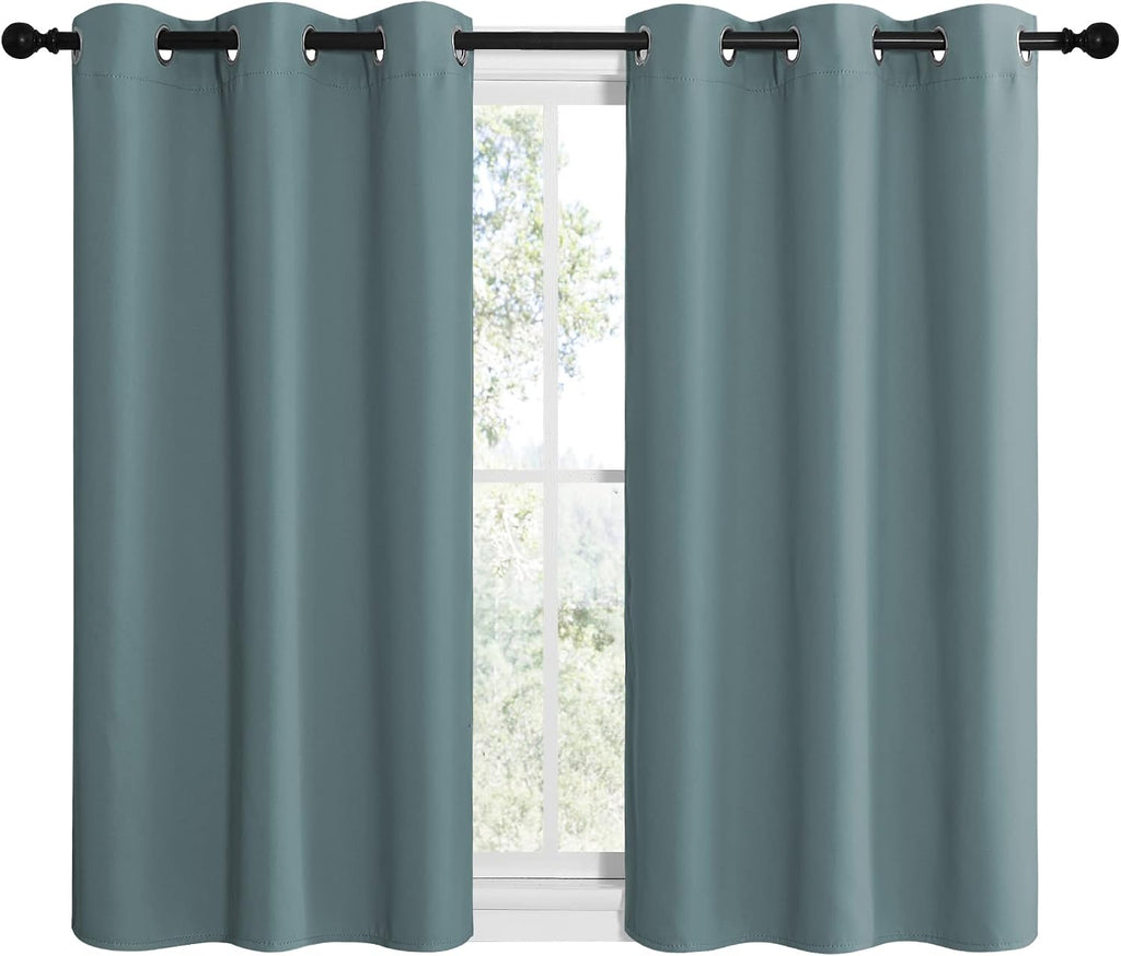 NICETOWN Modern Blackout Curtains Noise Reducing, Thermal Insulated and Privacy Room Darkening Drape Panels for Boy's Guest Room Door…