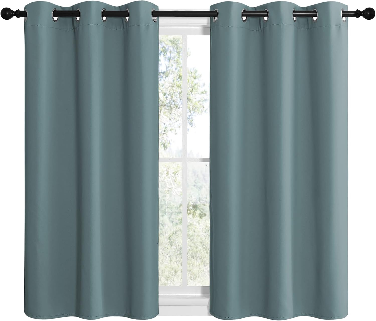 NICETOWN Modern Blackout Curtains Noise Reducing, Thermal Insulated and Privacy Room Darkening Drape Panels for Boy's Guest Room Door…