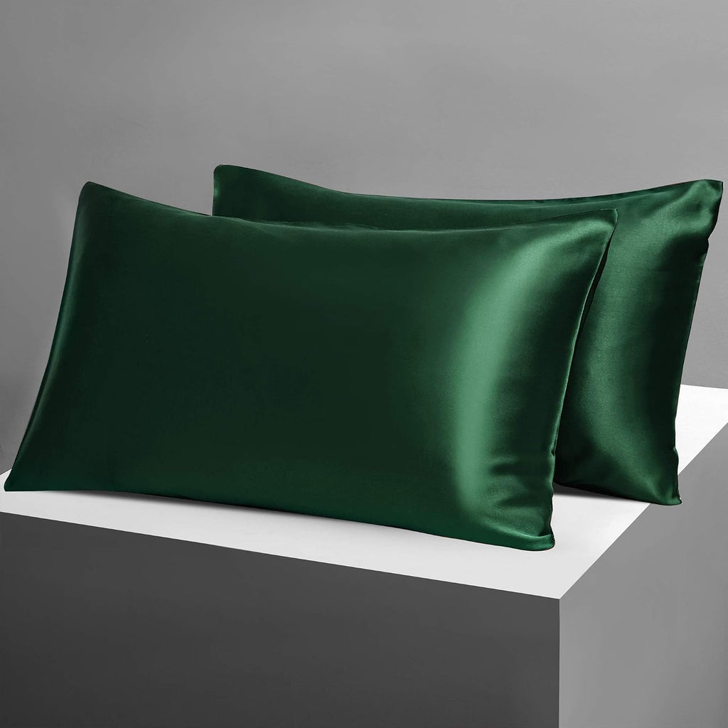 Candoury Satin Silk Pillowcase for Hair and Skin, Standard Size Set of 2 Pillow Cases, Soft Silky Pillow Covers 2 Pack with Envelope…