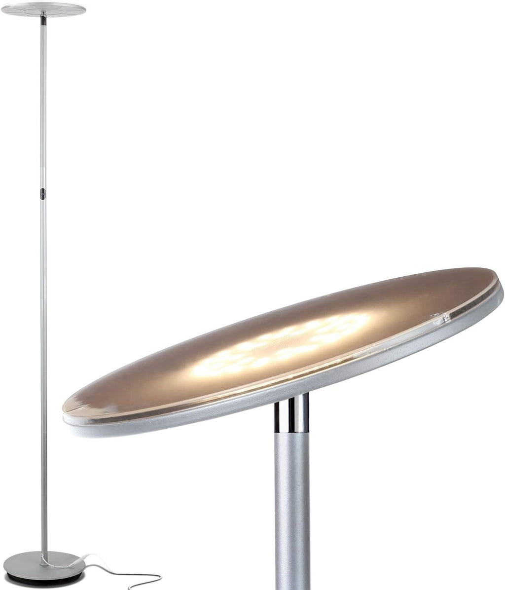 Brightech Sky LED Floor lamp, Torchiere Super Bright Floor Lamp for Living Room Decor & Office - Dimmable, Tall Standing Torch Lamp with Wa…