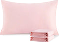 Ntbay Standard Pillowcase Set - 2 Pack Brushed Microfiber 20x26 Pillowcases - Soft, Wrinkle-Free, Fade-Resistant, Stain-Resistant, Blush Pi…