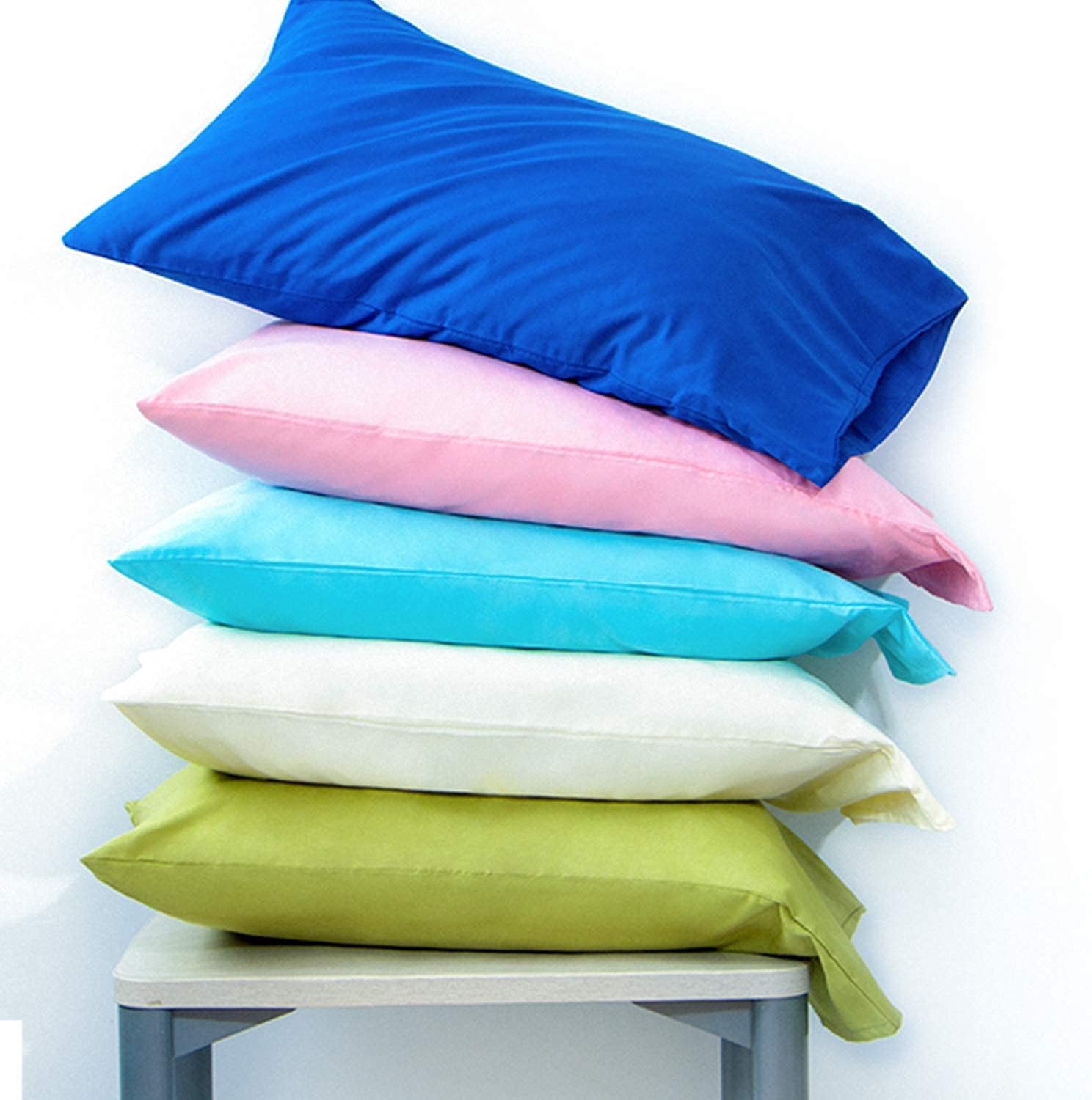 FLXXIE Pillow Cases Standard Size, Soft Microfiber Pillow Covers with Envelope Closure, Wrinkle, Stain Resistant Pillowcases, 2 Piece…