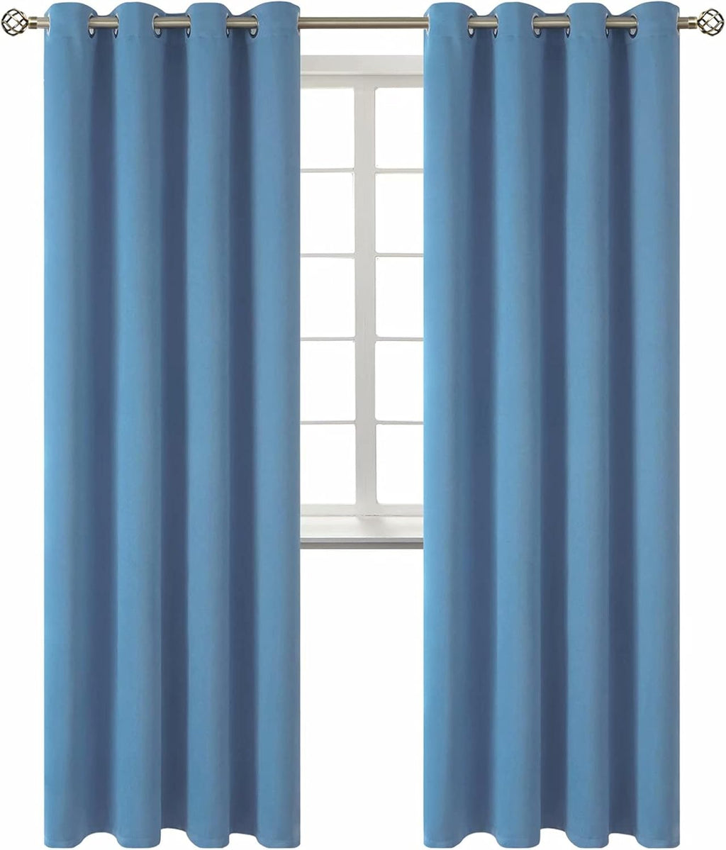 BGment Blackout Curtains for Bedroom - Grommet Thermal Insulated Room Darkening Curtains for Living Room, Set of 2 Panels (52 x 84 Inch, Fa…