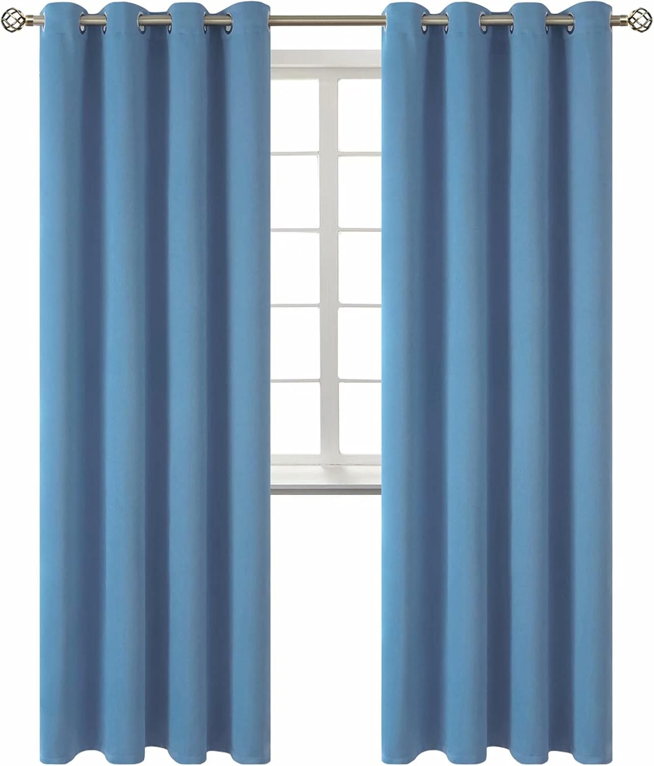 BGment Blackout Curtains for Bedroom - Grommet Thermal Insulated Room Darkening Curtains for Living Room, Set of 2 Panels (52 x 84 Inch, Fa…