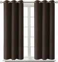 BGment Blackout Curtains for Living Room - Grommet Thermal Insulated Room Darkening Curtains for Bedroom, Set of 2 Panels (38 x 54 Inch, Br…