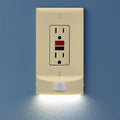 SnapPower Single MotionLight [for GFCI Outlets] - Motion Detecting LED Night Lights Built-in to Wall Plate - Bright/Dim/Off Options…