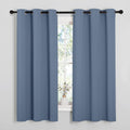 NICETOWN Home Fashion Thermal Insulated Solid Grommet Blackout Window Treatment Curtain Panels for Loft, Cafe (Stone Blue, 1 Pair, 42…