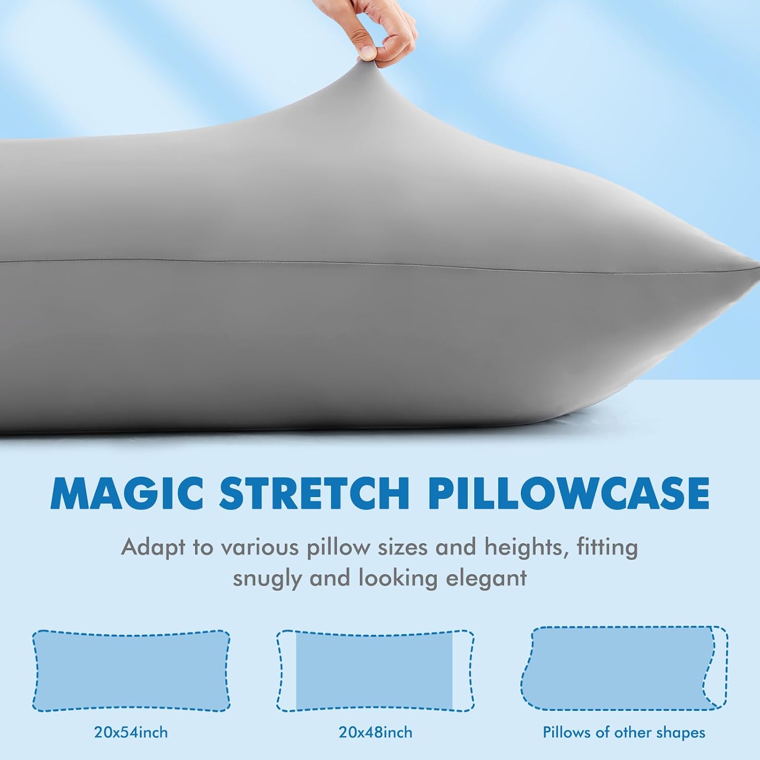 Avolare Cooling Body Pillow Cases 1 Pack, Arc-Chill 3.0 Cooling Body Pillow Cover for Hot Sleepers with Zipper(Q-Max>0.5), Soft Silky 20" x…