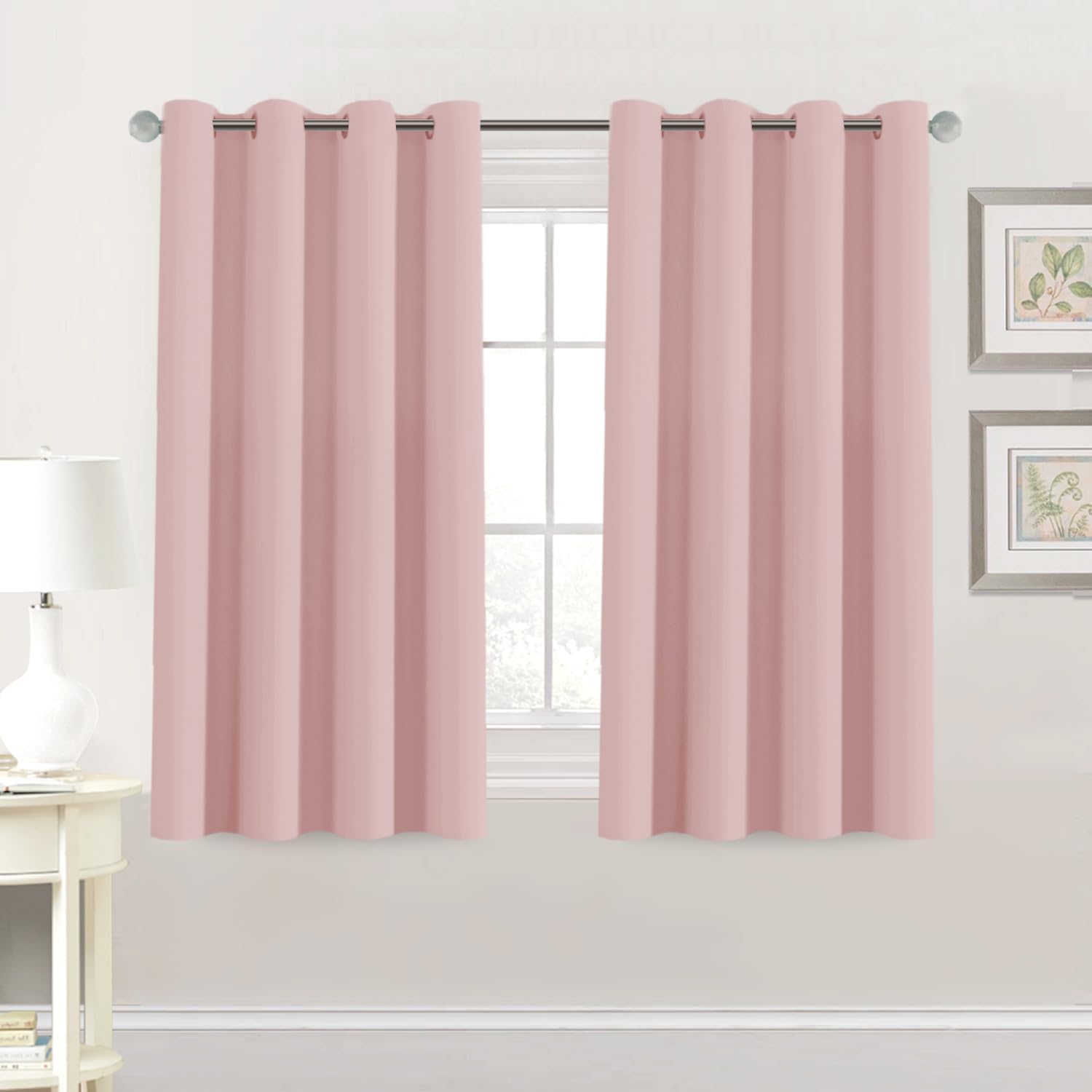 H.VERSAILTEX Blackout Curtain for Living Room Thermal Insulated Window Treatment Curtain 54 inch Length Energy Saving Solid Gro…