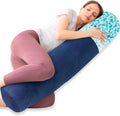 1Middleone 1 MIDDLE ONE Body Pillow, Memory Foam Round Body Pillows for Adults, Firm Long Bolster Pillow for Bed, Cylinder Tube Roll Pillow…